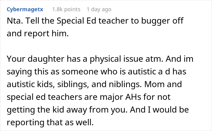 Mom Expected To Put Autistic Student’s Needs Over Her Own Injured Child, Stands Her Ground Mom Expected To Put Autistic Student’s Needs Over Her Own Injured Child, Stands Her Ground