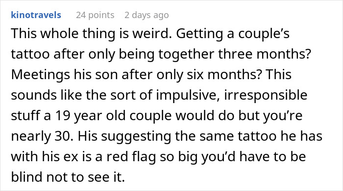Man’s Romantic Gesture Backfires When Girlfriend Realizes Her Tattoo Is A Carbon Copy Of His Ex’s Man’s Romantic Gesture Backfires When Girlfriend Realizes Her Tattoo Is A Carbon Copy Of His Ex’s
