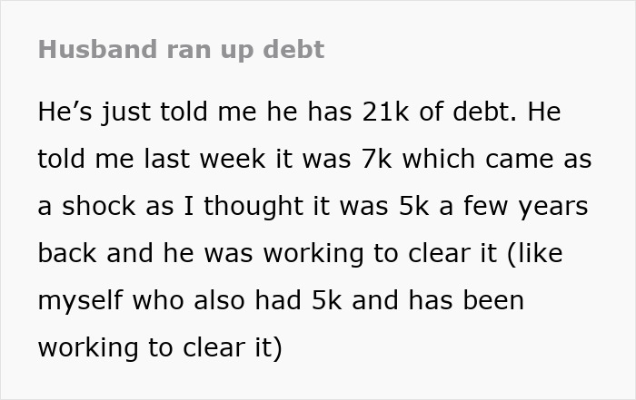 “I Feel So Deceived”: Guy Has 21K Debt, Wife Livid As Her Salary Raise Will Go To Clearing It “I Feel So Deceived”: Guy Has 21K Debt, Wife Livid As Her Salary Raise Will Go To Clearing It