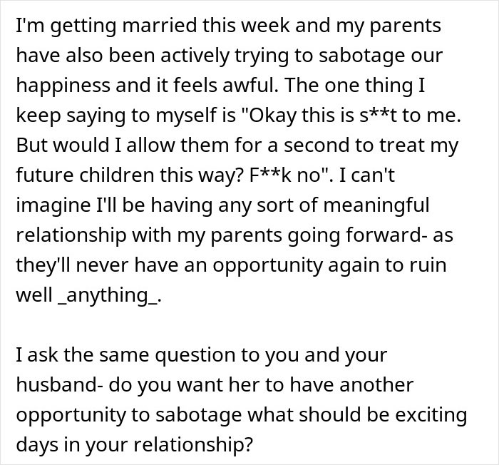 Bride Wants To Cut MIL Out Of Their Lives After She Selfishly Ruins Wedding Day Bride Wants To Cut MIL Out Of Their Lives After She Selfishly Ruins Wedding Day