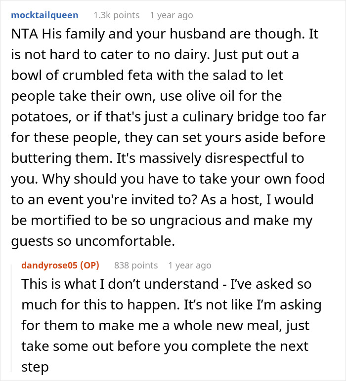 Woman Tells Husband She’s Done Attending In-Law Dinners After Being Left Without Food One Too Many Times Woman Tells Husband She’s Done Attending In-Law Dinners After Being Left Without Food One Too Many Times