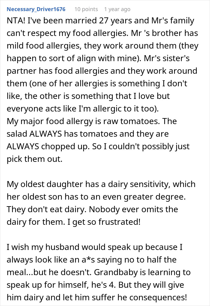 Woman Tells Husband She’s Done Attending In-Law Dinners After Being Left Without Food One Too Many Times Woman Tells Husband She’s Done Attending In-Law Dinners After Being Left Without Food One Too Many Times