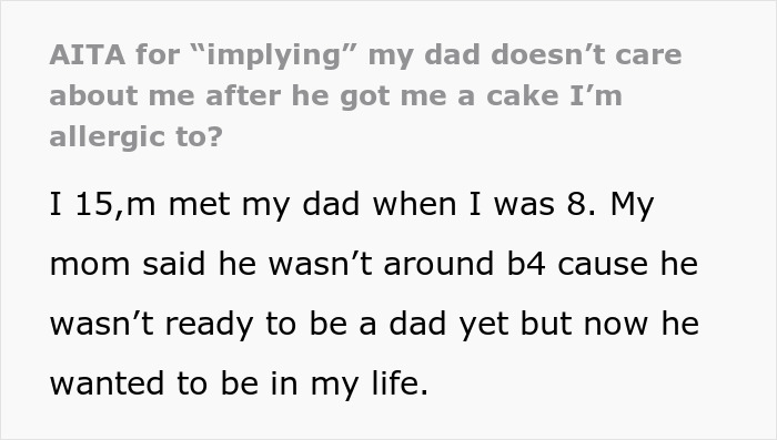 Teen Tells Dad “Would’ve Remembered If You Cared” After Cake Fail Teen Tells Dad “Would’ve Remembered If You Cared” After Cake Fail