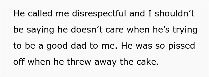 Teen Tells Dad “Would’ve Remembered If You Cared” After Cake Fail Teen Tells Dad “Would’ve Remembered If You Cared” After Cake Fail