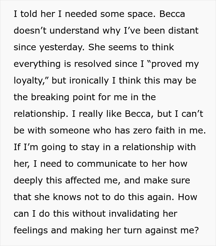 “I Thought People Only Did This Stuff In Movies”: Man Rethinks Relationship After Girlfriend’s Loyalty Test “I Thought People Only Did This Stuff In Movies”: Man Rethinks Relationship After Girlfriend’s Loyalty Test