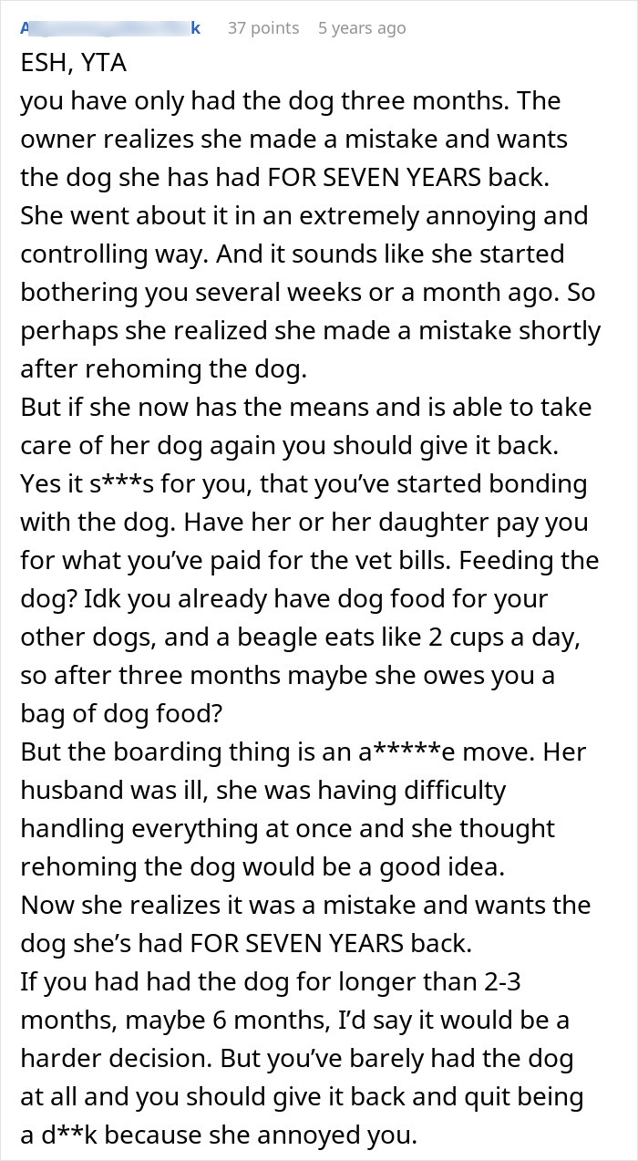 Woman Adopts Dog, Horrified After Being Harassed By Previous Owners For Name, Food And Vet Change Woman Adopts Dog, Horrified After Being Harassed By Previous Owners For Name, Food And Vet Change