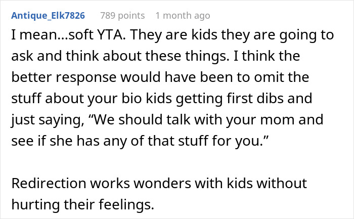 “Am I The [Jerk] For Telling My Stepkids That My Kids Will Get My Stuff?”