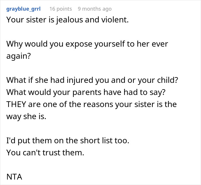 Pregnant Woman Refuses To Let Jealous Sister Near Her Baby Pregnant Woman Refuses To Let Jealous Sister Near Her Baby