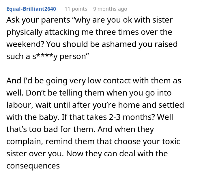 Pregnant Woman Refuses To Let Jealous Sister Near Her Baby Pregnant Woman Refuses To Let Jealous Sister Near Her Baby