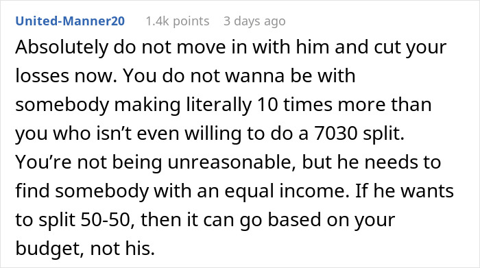 Man With $350K Salary Tells Girlfriend To Find A Better Job After She Can’t Afford Half The Rent