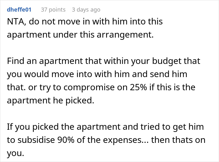 Man With $350K Salary Tells Girlfriend To Find A Better Job After She Can’t Afford Half The Rent