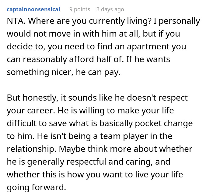 Man With $350K Salary Tells Girlfriend To Find A Better Job After She Can’t Afford Half The Rent