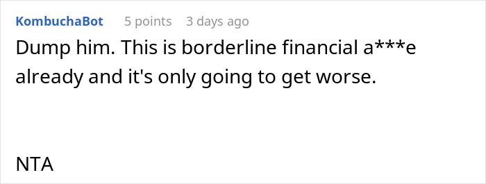 Man With $350K Salary Tells Girlfriend To Find A Better Job After She Can’t Afford Half The Rent