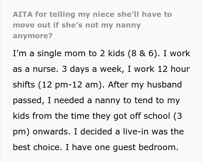 People Support Single Mom After She Tells Niece To Move Out As She’s Not Her Nanny Anymore People Support Single Mom After She Tells Niece To Move Out As She’s Not Her Nanny Anymore