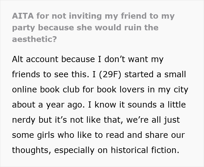 “She Would Ruin The Aesthetic”: Woman Defends Excluding Friend From Extravagant Ball, Gets A Reality Check “She Would Ruin The Aesthetic”: Woman Defends Excluding Friend From Extravagant Ball, Gets A Reality Check