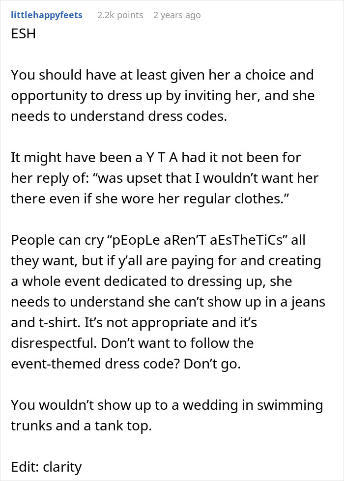 “She Would Ruin The Aesthetic”: Woman Defends Excluding Friend From Extravagant Ball, Gets A Reality Check “She Would Ruin The Aesthetic”: Woman Defends Excluding Friend From Extravagant Ball, Gets A Reality Check
