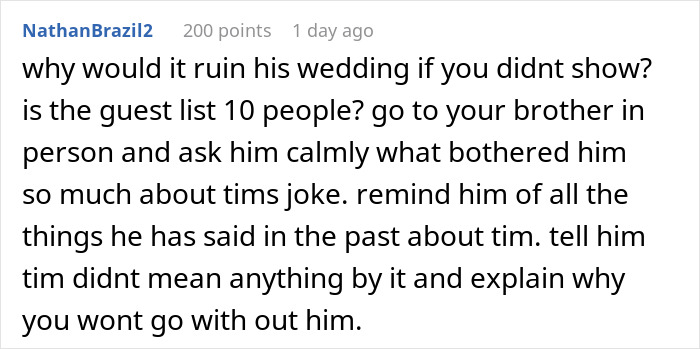 Groom Explodes Over Brother-In-Law’s Joke, Uninvites Him From Wedding, Sister Pulls Out Too Groom Explodes Over Brother-In-Law’s Joke, Uninvites Him From Wedding, Sister Pulls Out Too