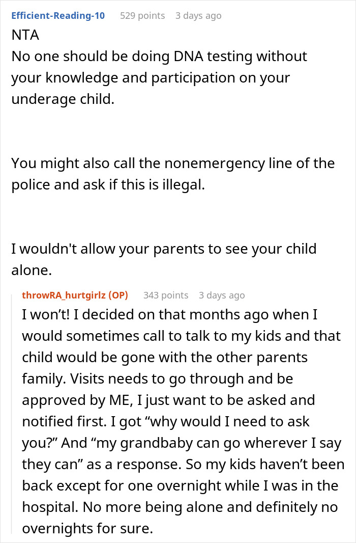Mom Furious After Her Mother Secretly Makes Her Kid Take A DNA Test For ‘Family Gossip’ Mom Furious After Her Mother Secretly Makes Her Kid Take A DNA Test For ‘Family Gossip’
