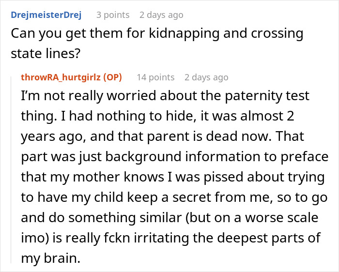 Mom Furious After Her Mother Secretly Makes Her Kid Take A DNA Test For ‘Family Gossip’ Mom Furious After Her Mother Secretly Makes Her Kid Take A DNA Test For ‘Family Gossip’