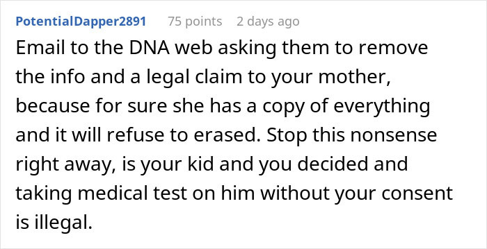 Mom Furious After Her Mother Secretly Makes Her Kid Take A DNA Test For ‘Family Gossip’ Mom Furious After Her Mother Secretly Makes Her Kid Take A DNA Test For ‘Family Gossip’
