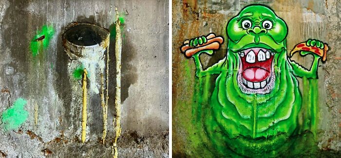 25 New Street Art Pieces That Cleverly Interact With Their Surroundings By Tom Bob