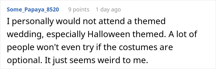 “I’m Super Disappointed In The Groom And Angry For The Bride”: Woman Shames A Halloween Wedding She Attended “I’m Super Disappointed In The Groom And Angry For The Bride”: Woman Shames A Halloween Wedding She Attended
