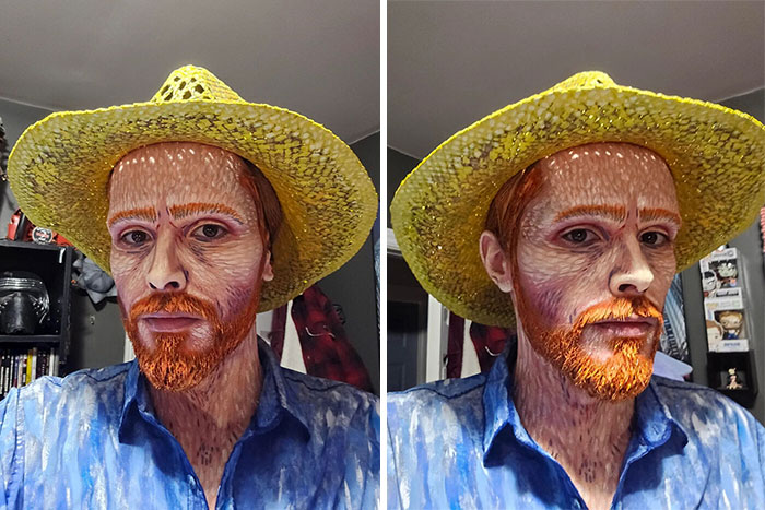 It Took Hours Of Painting And Makeup For This Artist To Transform Into Vincent van Gogh For Halloween It Took Hours Of Painting And Makeup For This Artist To Transform Into Vincent van Gogh For Halloween