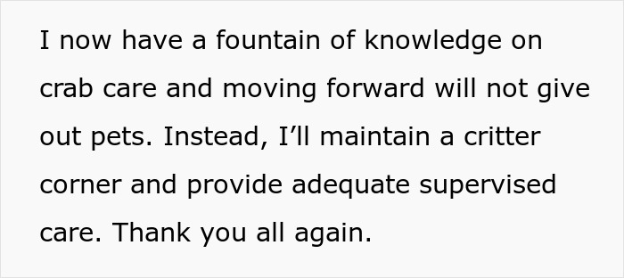 Teacher Gives Kids Hermit Crabs As Pets, Faces Backlash From Parent After One Of Them Dies Teacher Gives Kids Hermit Crabs As Pets, Faces Backlash From Parent After One Of Them Dies