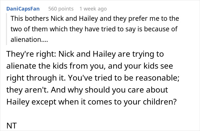 Woman Shocked By Ex’s Absurd Demand About Their Kids And His New Wife, Slams Him With A Hard “No” Woman Shocked By Ex’s Absurd Demand About Their Kids And His New Wife, Slams Him With A Hard “No”