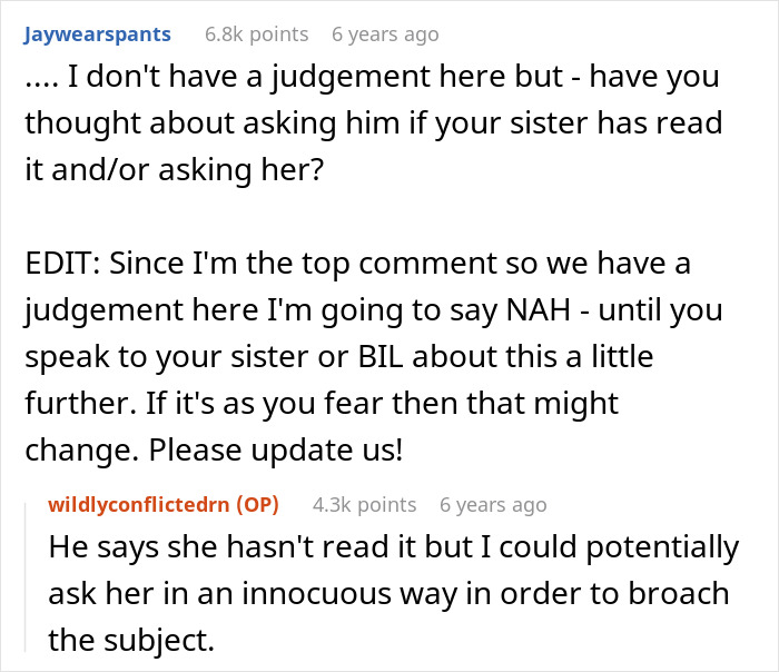 SIL Agrees To Read BIL’s Book, Finds Herself As The Obsession In His Story And Freaks Out SIL Agrees To Read BIL’s Book, Finds Herself As The Obsession In His Story And Freaks Out