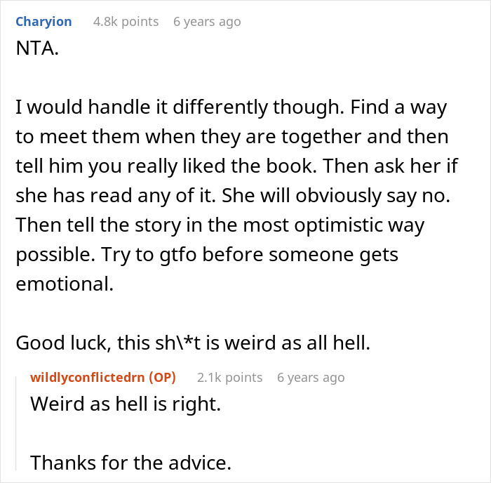 SIL Agrees To Read BIL’s Book, Finds Herself As The Obsession In His Story And Freaks Out SIL Agrees To Read BIL’s Book, Finds Herself As The Obsession In His Story And Freaks Out