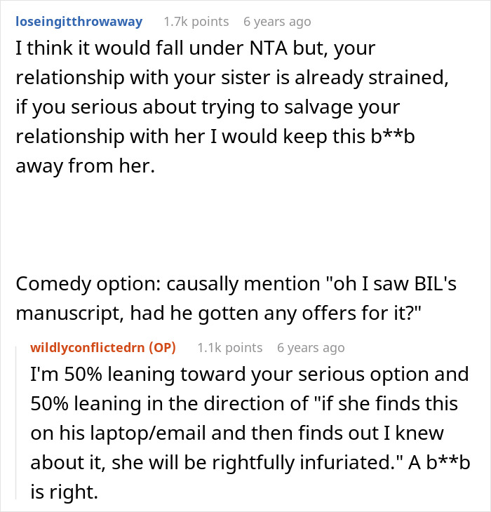 SIL Agrees To Read BIL’s Book, Finds Herself As The Obsession In His Story And Freaks Out SIL Agrees To Read BIL’s Book, Finds Herself As The Obsession In His Story And Freaks Out