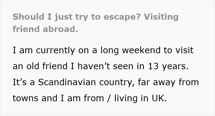 Woman Visits Friend Abroad, Wants To Go Home ASAP After Friend’s Wife Starts Serenading Her Woman Visits Friend Abroad, Wants To Go Home ASAP After Friend’s Wife Starts Serenading Her