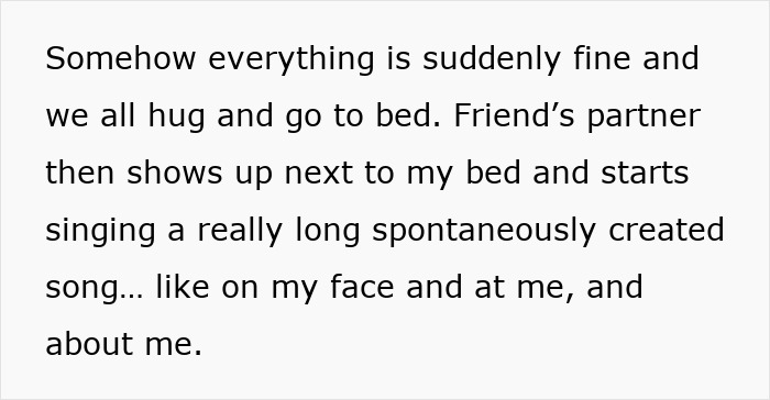 Woman Visits Friend Abroad, Wants To Go Home ASAP After Friend’s Wife Starts Serenading Her Woman Visits Friend Abroad, Wants To Go Home ASAP After Friend’s Wife Starts Serenading Her