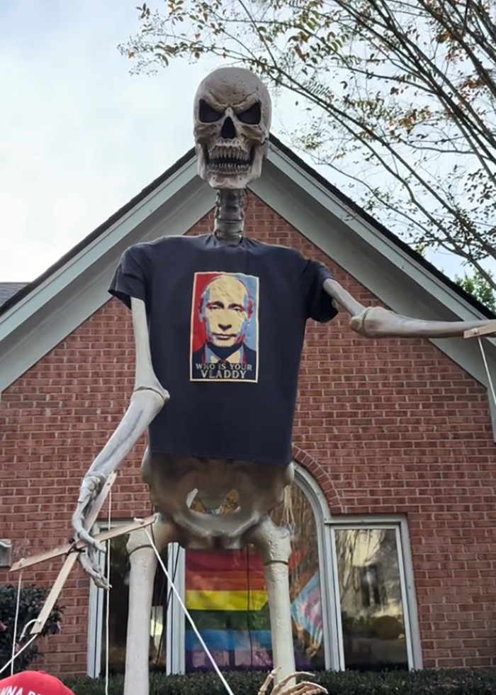 Anti-MAGA Halloween Display Goes Viral For Its Dark Humor And Satire Anti-MAGA Halloween Display Goes Viral For Its Dark Humor And Satire