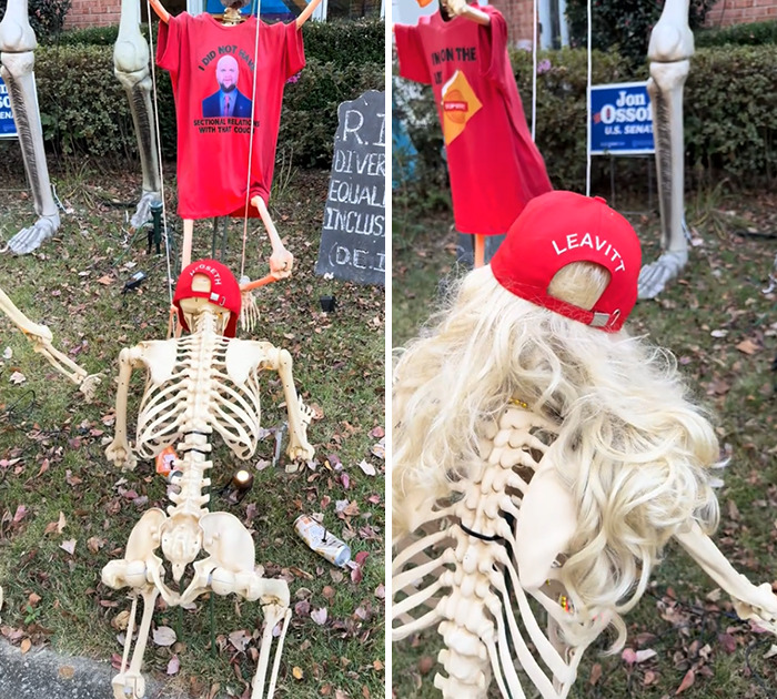 Anti-MAGA Halloween Display Goes Viral For Its Dark Humor And Satire Anti-MAGA Halloween Display Goes Viral For Its Dark Humor And Satire