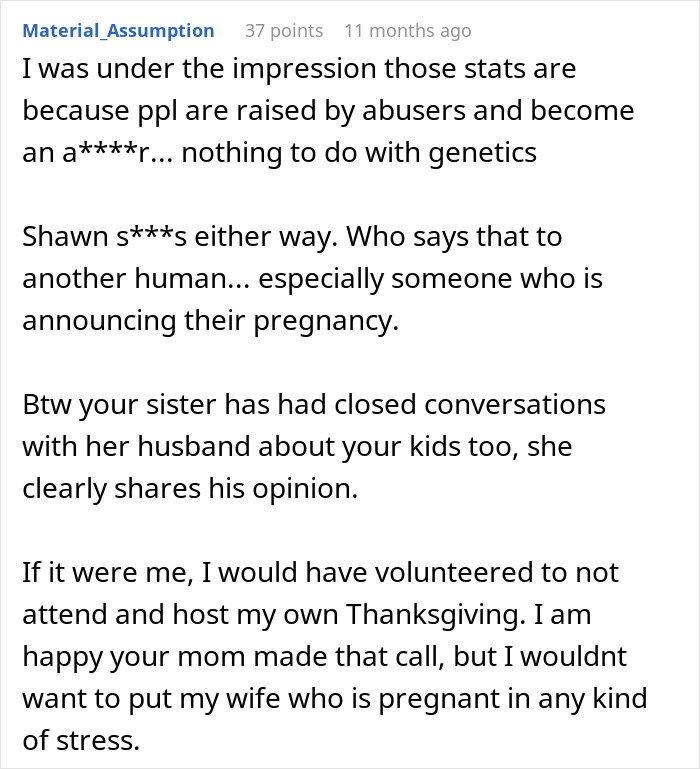 Man Banned From Thanksgiving After Horrific Comment About Brother-In-Law’s Kids Man Banned From Thanksgiving After Horrific Comment About Brother-In-Law’s Kids