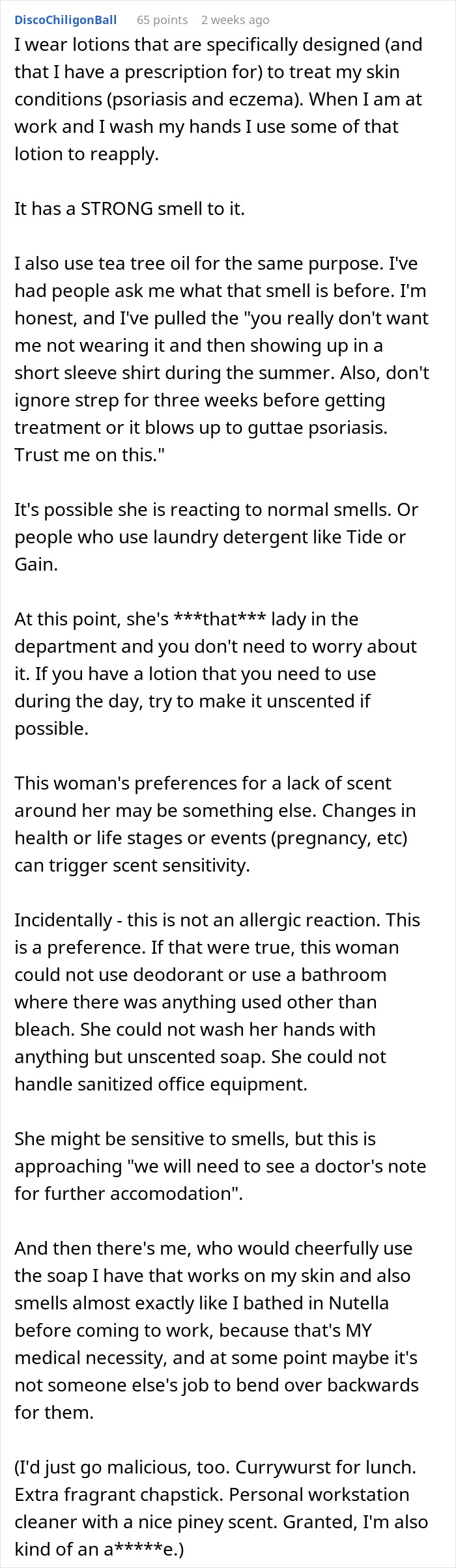 Woman Rejects Solutions To Her Allergies, Continues Complaining About Coworkers To Management Woman Rejects Solutions To Her Allergies, Continues Complaining About Coworkers To Management
