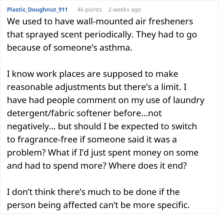 Woman Rejects Solutions To Her Allergies, Continues Complaining About Coworkers To Management Woman Rejects Solutions To Her Allergies, Continues Complaining About Coworkers To Management