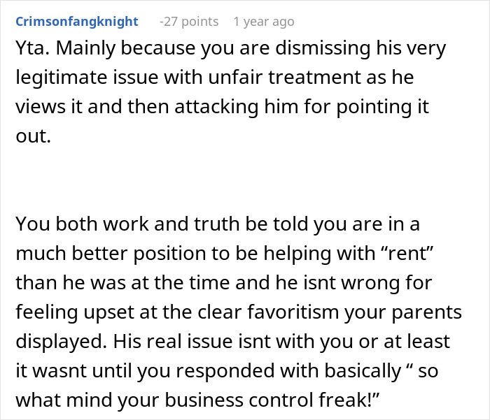 Brother Accuses Sister Of Being The “Golden Child,” She Doesn’t Hold Back Brother Accuses Sister Of Being The “Golden Child,” She Doesn’t Hold Back