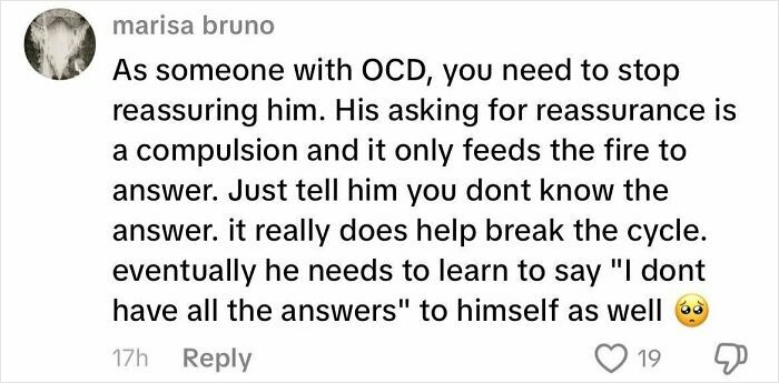 “We’ll Never Have A ‘Normal’ Life Again”: Woman’s Life Turns Upside Down After BF’s OCD Diagnosis “We’ll Never Have A ‘Normal’ Life Again”: Woman’s Life Turns Upside Down After BF’s OCD Diagnosis