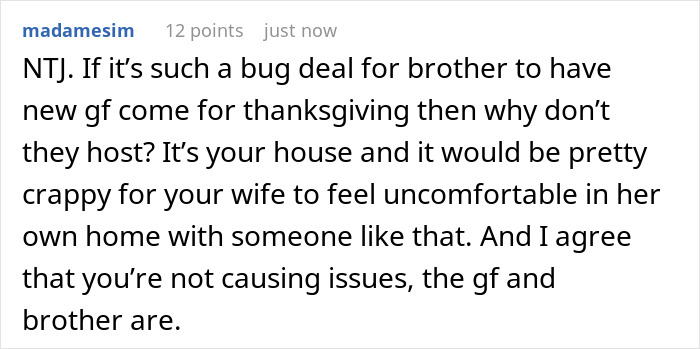 Man Draws A Line When Bro’s GF Mocks His Wife, Family Says He’s Destroying Thanksgiving Over Nothing Man Draws A Line When Bro’s GF Mocks His Wife, Family Says He’s Destroying Thanksgiving Over Nothing