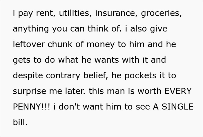 Woman Proudly Funds Her Stay-At-Home BF’S Life, Says He’s Intelligent, Kind, And Worth Every Penny Woman Proudly Funds Her Stay-At-Home BF’S Life, Says He’s Intelligent, Kind, And Worth Every Penny