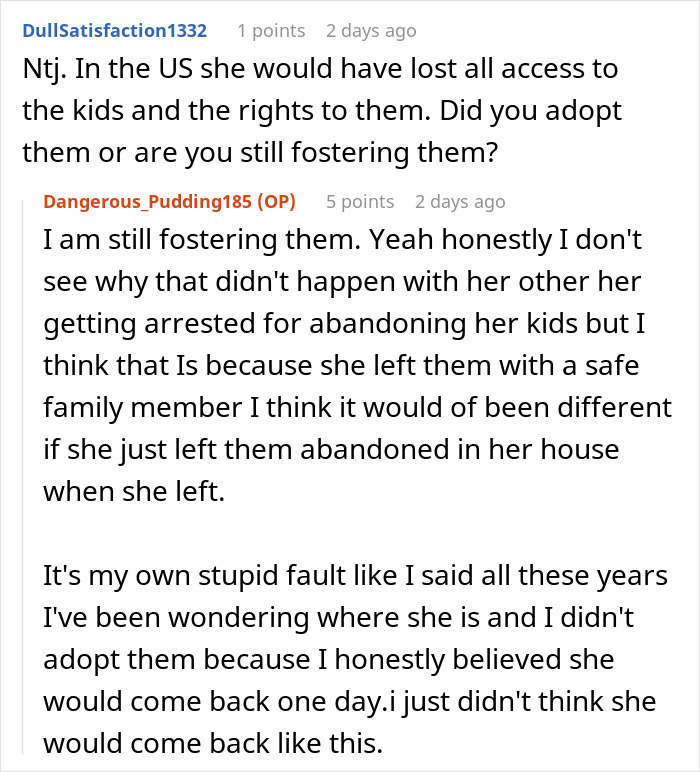 Mom Abandons 2 Kids With 23YO Sis, 6 Years Later Has The Gall To Complain About How She Raised Them Mom Abandons 2 Kids With 23YO Sis, 6 Years Later Has The Gall To Complain About How She Raised Them