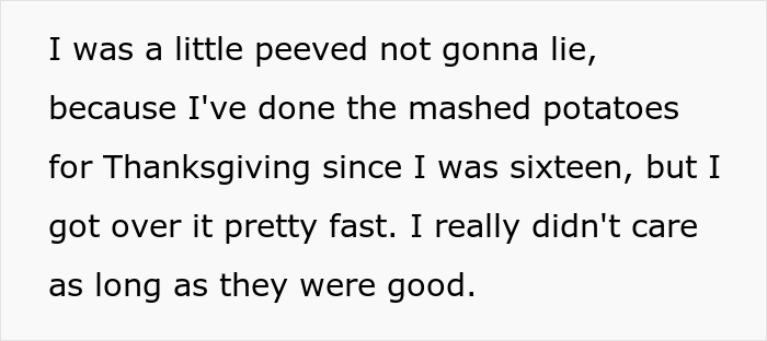 Guy Insults Sister’s Mashed Potatoes To Please GF, Fam Reveals They Didn’t Enjoy Her Dish At All Guy Insults Sister’s Mashed Potatoes To Please GF, Fam Reveals They Didn’t Enjoy Her Dish At All