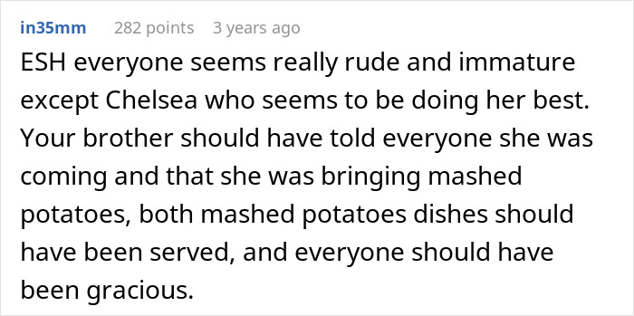 Guy Insults Sister’s Mashed Potatoes To Please GF, Fam Reveals They Didn’t Enjoy Her Dish At All Guy Insults Sister’s Mashed Potatoes To Please GF, Fam Reveals They Didn’t Enjoy Her Dish At All