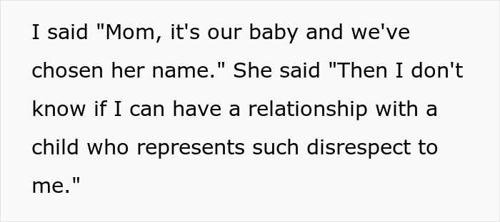 Entitled Lady Mad Grandkid Won’t Be Named After Her, Refuses To Have A Relationship With The Child Entitled Lady Mad Grandkid Won’t Be Named After Her, Refuses To Have A Relationship With The Child