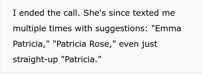 Entitled Lady Mad Grandkid Won’t Be Named After Her, Refuses To Have A Relationship With The Child Entitled Lady Mad Grandkid Won’t Be Named After Her, Refuses To Have A Relationship With The Child