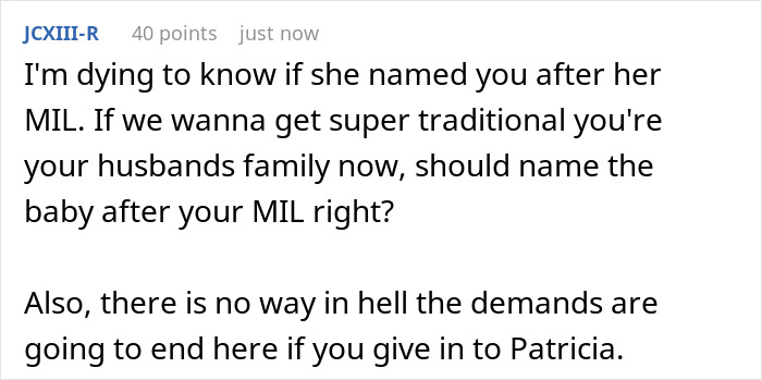 Entitled Lady Mad Grandkid Won’t Be Named After Her, Refuses To Have A Relationship With The Child Entitled Lady Mad Grandkid Won’t Be Named After Her, Refuses To Have A Relationship With The Child