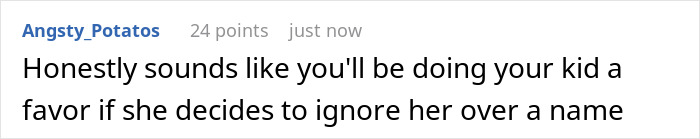 Entitled Lady Mad Grandkid Won’t Be Named After Her, Refuses To Have A Relationship With The Child Entitled Lady Mad Grandkid Won’t Be Named After Her, Refuses To Have A Relationship With The Child